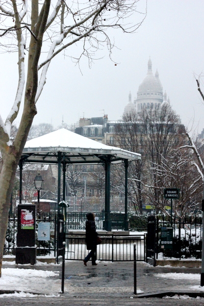 Paris in the snow